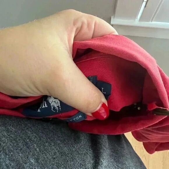 Men’s red long sleeve button down Ralph Lauren shirt - Picture 4 of 4